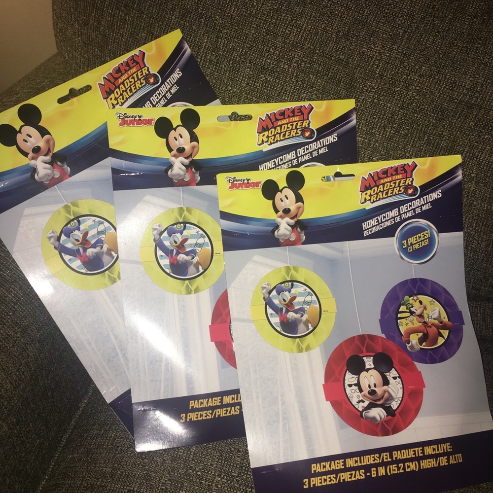 Birthday Mickey Mouse Honeycombs Bundle of 4